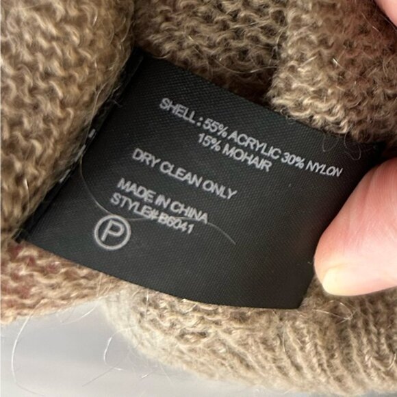 Hudson's Bay Moon Women's Sweater Mohair wool Knit Brown Lightweight Size Small - Picture 12 of 13